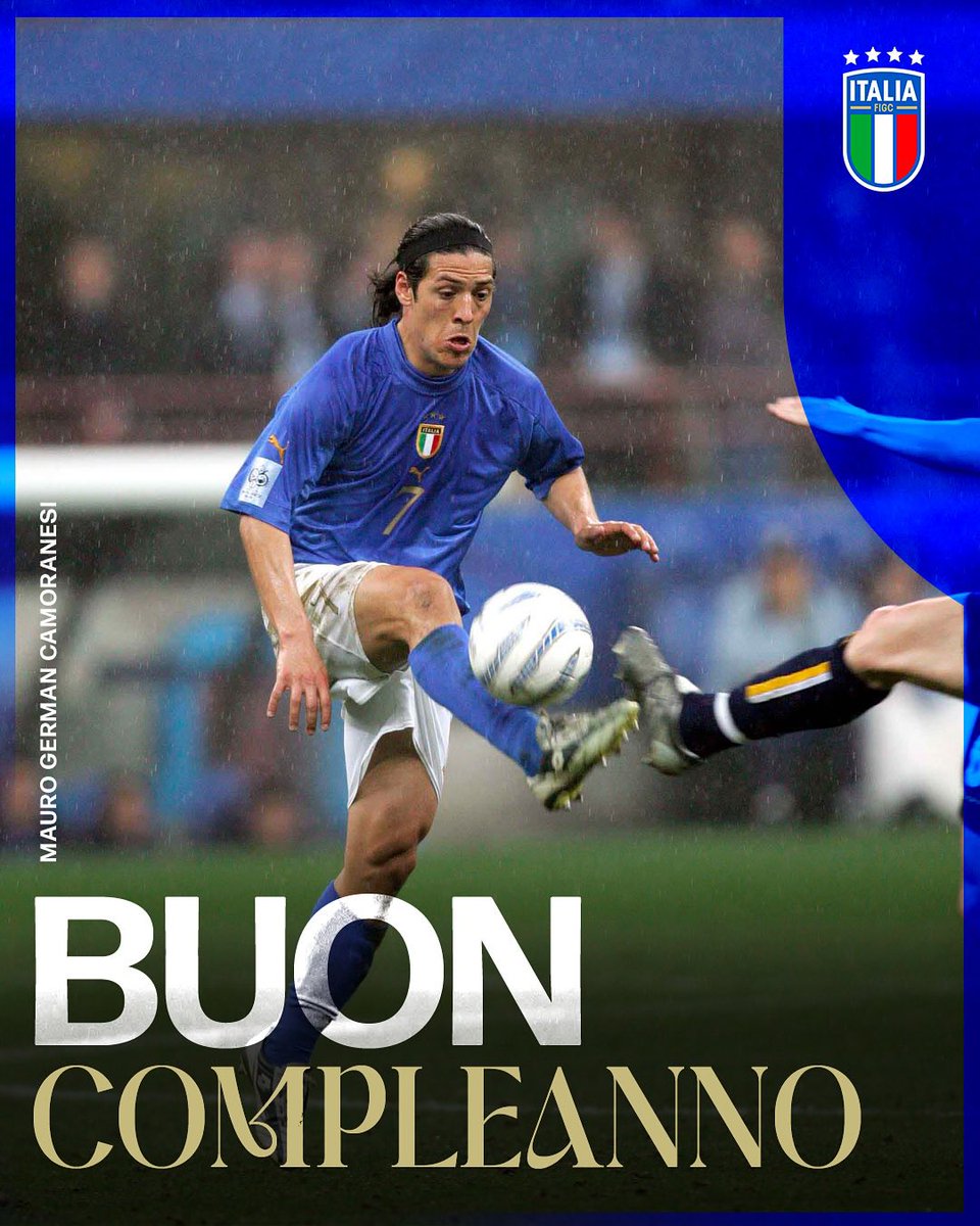 Azzurri's tweet photo. Buon compleanno Mauro 🎂🇮🇹💙

#Camoranesi
#Nazionale #Azzurri #VivoAzzurro https://t.co/yf1MxOdUNQ