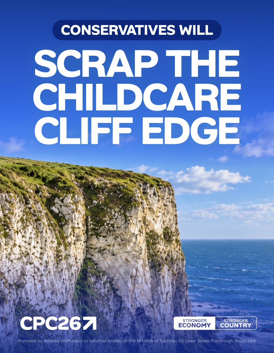griffitha's tweet photo. Hard work should be rewarded. It’s madness that people have to turn down a promotion because earning £1 more could cost them thousands.

We Conservatives will scrap the unfair childcare cliff edge, and give families the freedom to make the right choices for them. https://t.co/1aCtX6JuEo