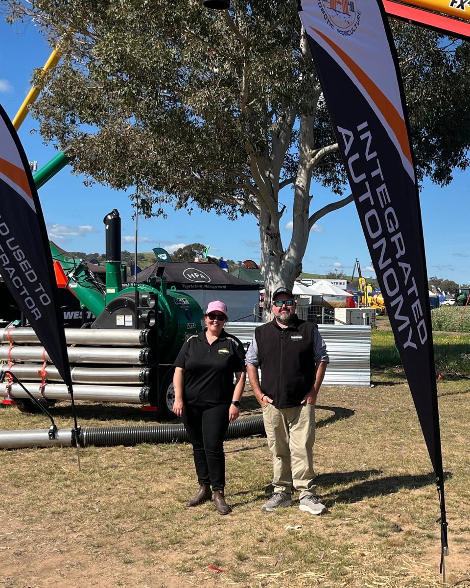 SwarmFarm's tweet photo. We're still buzzing after a fantastic @Hentyfielddays 2026!

It's always a great few days down in Henty alongside our SwarmConnect partners @Croplands, @WEEDITAustralia, Caiman and @bossagriculture. This year, AutoFill™* made it even better by taking out Henty Machine of the Year 2026.

AutoFill takes the most repetitive part of spraying off your team's plate by automating the measuring, batching, mixing and filling of chemical. That means less handling, less downtime between loads and a spray program that keeps moving.

Designed to work across a range of setups, AutoFill can be used with both SwarmBots, self-propelled and trailing sprayers, bringing greater automation to all kinds of spraying operations.

Thanks to the Henty committee for another great few days!

#SwarmFarm #AutoFill #HentyFieldDays #MachineOfTheYear #AustralianMade #AgTech #AutonomousFarming

*SwarmFarm utilises cutting-edge technology developed with GRDC investment to benefit Australian grain growers.