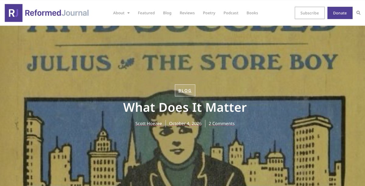 RevMarkEnnis's tweet photo. Here is the link to the latest blog from the Reformed Journal.

https://t.co/ADUC9gIuWA? https://t.co/9i90Qd9NI6