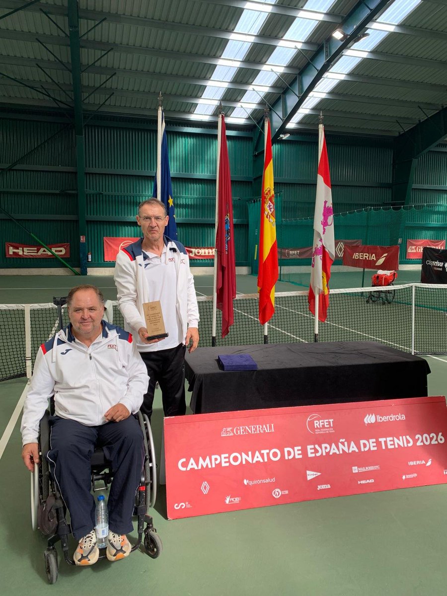 FedExtTenis's tweet photo. Extremadura finalista del cuadro de consolación al perder la final ante la selección de la Rioja, José Mª González y Joaquín Franco han sido nuestros representantes en el XXIV Campeonato de España de Tenis Silla Generali por CC AA en Miranda de Ebro (Burgos). @jovendeportEXT https://t.co/QvA5MiTIWe