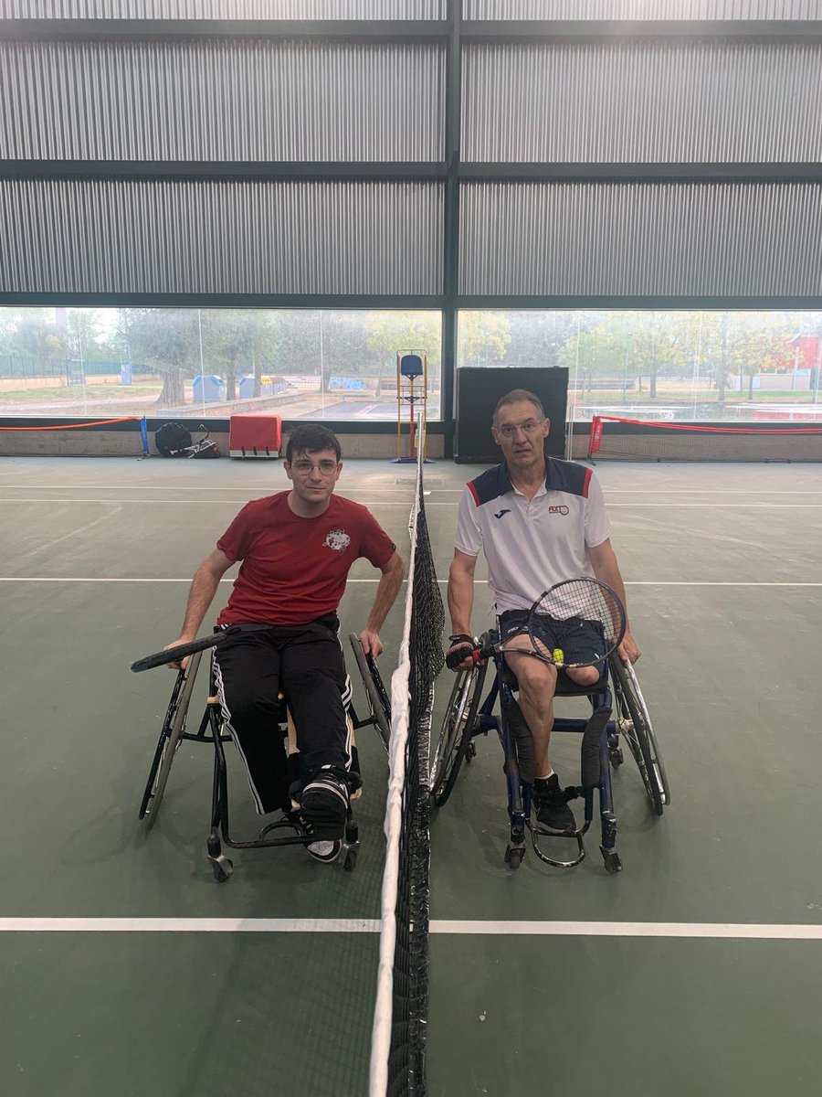 FedExtTenis's tweet photo. Extremadura finalista del cuadro de consolación al perder la final ante la selección de la Rioja, José Mª González y Joaquín Franco han sido nuestros representantes en el XXIV Campeonato de España de Tenis Silla Generali por CC AA en Miranda de Ebro (Burgos). @jovendeportEXT https://t.co/QvA5MiTIWe
