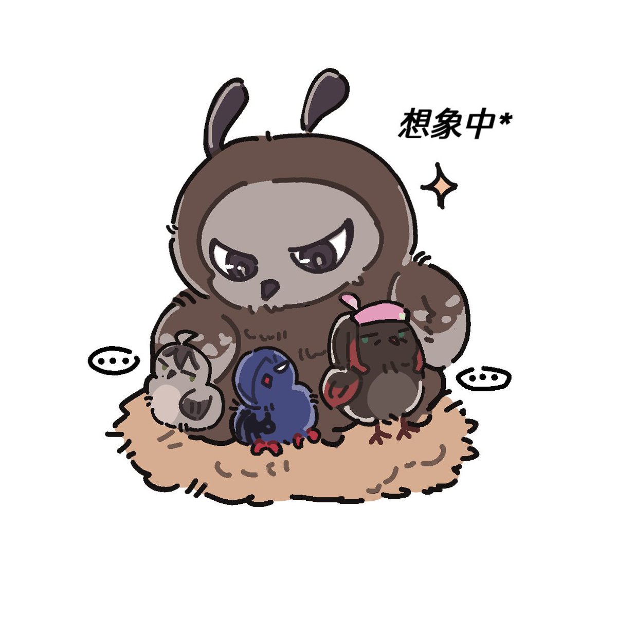 Pazpazpazlotusy's tweet photo. 我们是！鸟儿一家！
#nucarnival #dmmd https://t.co/1euSX2gDLB