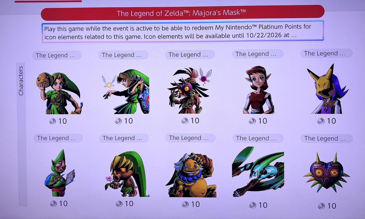 Stealth40k's tweet photo. The Legend of Zelda: Majora's Mask icons are now redeemable on Switch Online to celebrate the collectible cards coming to Nintendo Today! https://t.co/eTZVS46M5O