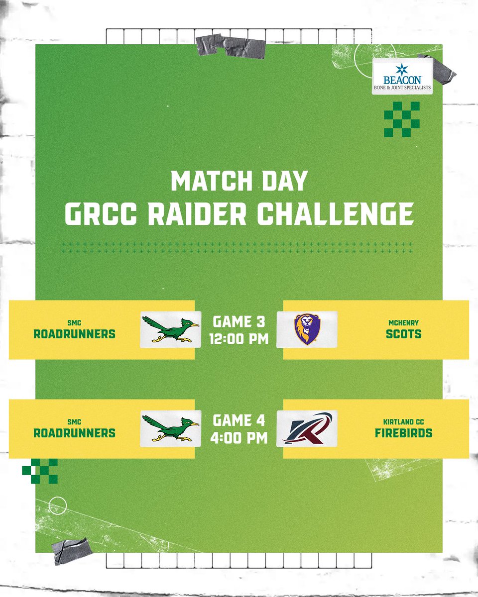 SMCRoadrunners's tweet photo. More SMC Volleyball today as the GRCC Raider Challenge continues...first the McHenry County Scots in the matinee and the Kirtland Firebirds in the closer.

LET'S GET THEM BOTH!

#PointRoadrunners #RoadrunnerVolleyball #FastAndFierce #RunAsOne #WeAreSMC https://t.co/tWdtnorWT2