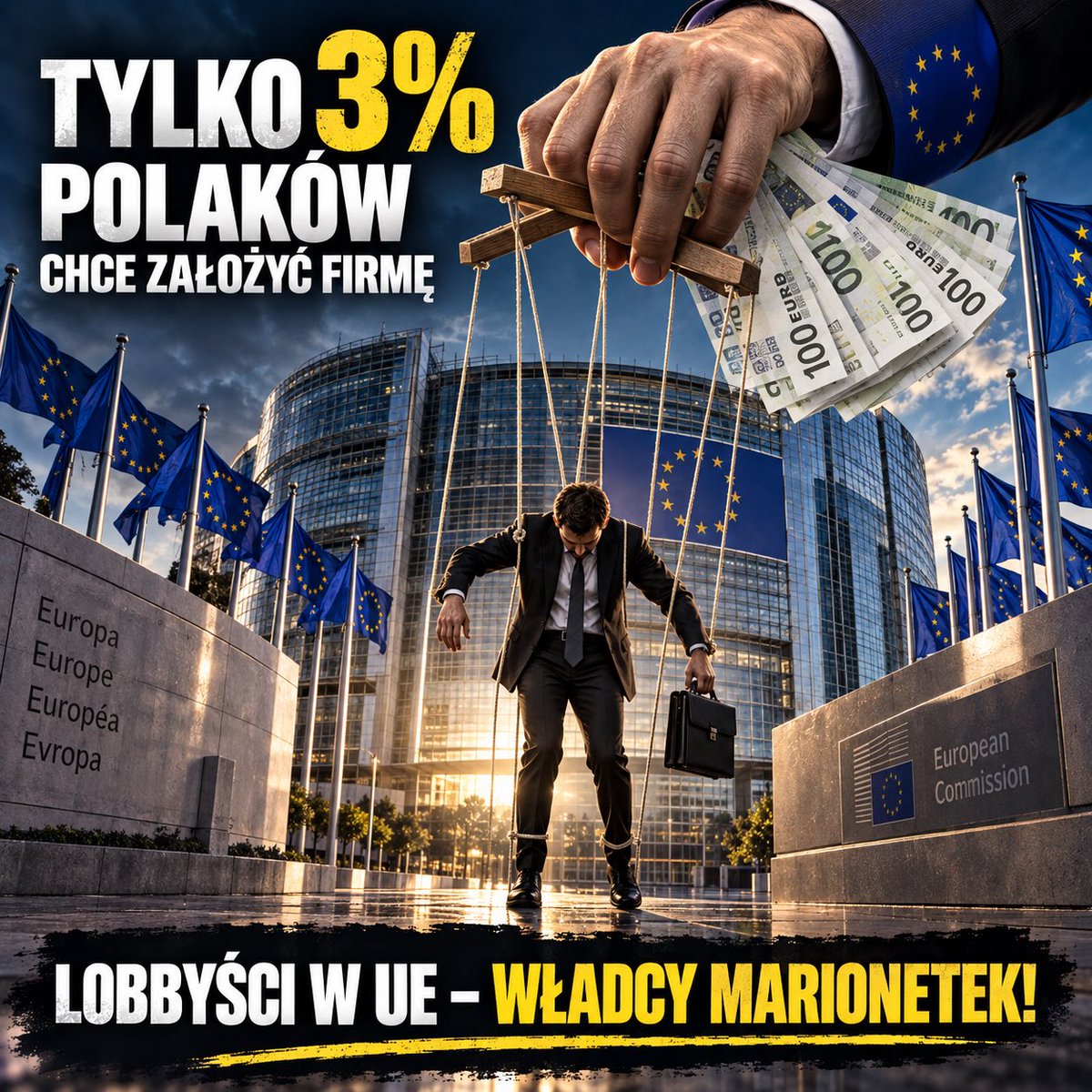Relocatify's tweet photo. 🇵🇱🤔 Tylko 3% dorosłych Polaków deklaruje dziś, że zamierza założyć firmę w ciągu najbliższych 3 lat. Jest to najniższy wynik wśród gospodarek objętych badaniem GEM, podczas gdy europejska średnia wynosi 14%.

Co się dzieje z Polakami? Czy przypadkiem system, który przez ostatnie lata zbudowano w Europie, nie zdegradował ludzi do roli współczesnego niewolnika, który ma po prostu przyjść do pracy, wykonać swoje zadania i obowiązki, następnie zapłacić podatki, ZUS i wszystkie pozostałe daniny, a przede wszystkim za dużo nie kombinować i broń Boże się nie wychylać?

⛓️Na zasadzie: niewolnik zrobił swoje, niewolnik może odejść, bo jeszcze, nie daj Boże, wpadnie na jakiś pomysł, założy firmę, zacznie się rozwijać, stworzy coś nowego i być może wyrośnie na potencjalnego konkurenta dla wielkich korporacji, które od lat zarabiają w ciszy i doskonale nauczyły się poruszać w gąszczu europejskich przepisów.

🇪🇺W samej Brukseli działa dziś ponad 17.000 zarejestrowanych organizacji lobbingowych, reprezentujących różnego rodzaju interesy i bezpośrednio wpływa na politykę oraz legislację w UE. Wokół unijnych instytucji powstała gigantyczna machina lobbingowa, która za 💶 tworzy w zasadzie prawo. 

Pod wpływem ich działania unijna machina produkuje kolejne regulacje, normy, obowiązki, wymogi, raportowania i procedury, których spełnienie dla wielkiej korporacji oznacza zatrudnienie kolejnych kilku prawników, księgowych, natomiast dla człowieka, który dopiero chce założyć własną firmę, może oznaczać koszty i ryzyko tak duże, że zwyczajnie odechciewa mu się zaczynać.

I naprawdę nikogo nie zastanawia, co się stało? Gdzie podziała się polska przedsiębiorczość, gdzie jest głód sukcesu, chęć zbudowania czegoś własnego, gotowość do podjęcia ryzyka i ambicja, żeby osiągnąć więcej? Czy naprawdę tak łatwo zgodziliśmy się na przeciętność, która dla poprzednich pokoleń Polaków byłaby rzeczą trudną do wyobrażenia?

Czy wielkie korporacje i ich lobby przypadkiem nie urządziły sobie europejskiego prawa w taki sposób, że nowemu graczowi coraz trudniej wejść na boisko i z nimi konkurować? 

Możemy oczywiście dalej powtarzać, że europejski model jest ostoją bezpieczeństwa i że najważniejsze jest ograniczanie ryzyka, ale jeśli życie przedsiębiorcy porównać do żeglugi, to rolą statku nie jest tkwienie całe życie w bezpiecznym porcie, bo właśnie tam z czasem zardzewieje. Statek zbudowano po to, żeby wypłynął na otwarte morze, bo dopiero sztormy, ryzyko i związane z nimi niebezpieczeństwa mogą zrobić z człowieka dobrego żeglarza⛵️

🇰🇭My w Kambodży żyjemy w zupełnie innym środowisku. Możemy polegać jedynie na sobie, na własnej pomysłowości, kapitale, pracy i ludziach, których mamy wokół siebie. 
Bezpieczeństwo finansowe możemy zapewnić jedynie my sobie sami! Nikt więcej! 
Tutaj jeżeli popełnisz błąd, poniesiesz jego konsekwencje, ale jeżeli masz dobry pomysł, odwagę i potrafisz działać, nikt nie musi cię prowadzić za rękę. I właśnie w takim środowisku, kiedy jesteś zmuszony ruszyć głową, szukać rozwiązań i brać odpowiedzialność za własne decyzje, rodzą się najlepsze pomysły, firmy budowane z pasją i ludzie, którzy zamiast czekać, aż ktoś rozwiąże ich problemy, rozwiązują je sami.

🇪🇺Jeżeli natomiast Europa, w tym Polska, będzie dalej próbowała budować społeczeństwo oparte na pseudobezpieczeństwie, jednocześnie zabijając w młodych ludziach, za pomocą kolejnych regulacji, jakąkolwiek chęć podejmowania ryzyka, realizowania własnych marzeń czy spełniania ambicji, to może się okazać, że skończymy podobnie jak myszy w słynnym eksperymencie Johna B. Calhouna.

Wszyscy wiemy, jak się to skończyło. Populacja zwierząt, której zapewniono bezpieczeństwo, brak naturalnych zagrożeń oraz nieograniczony dostęp do podstawowych zasobów, zamiast rozkwitać, ostatecznie się rozpadła i wymarła…

A więc NIE do pracy rodacy lecz weźcie los we własne ręce! Szczególnie młodzież✌️🇵🇱