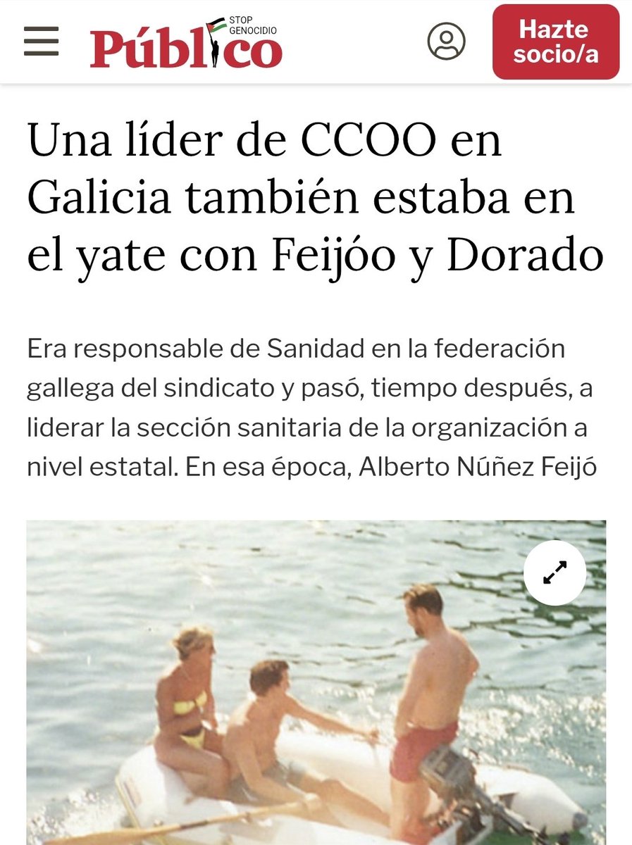 Vidushi_ii's tweet photo. Sabéis quién salía con biquini amarillo en las famosos fotos de Feijóo con Marcial Dorado?
Maria Xosé Alende,destacada sindicalista de CCOO q lideraba la Federación de Sanidad y que en 1.997 sacó un comunicado apoyando la ley q abría las puertas a la privatización de la Sanidad. https://t.co/k0AYNHF5SQ