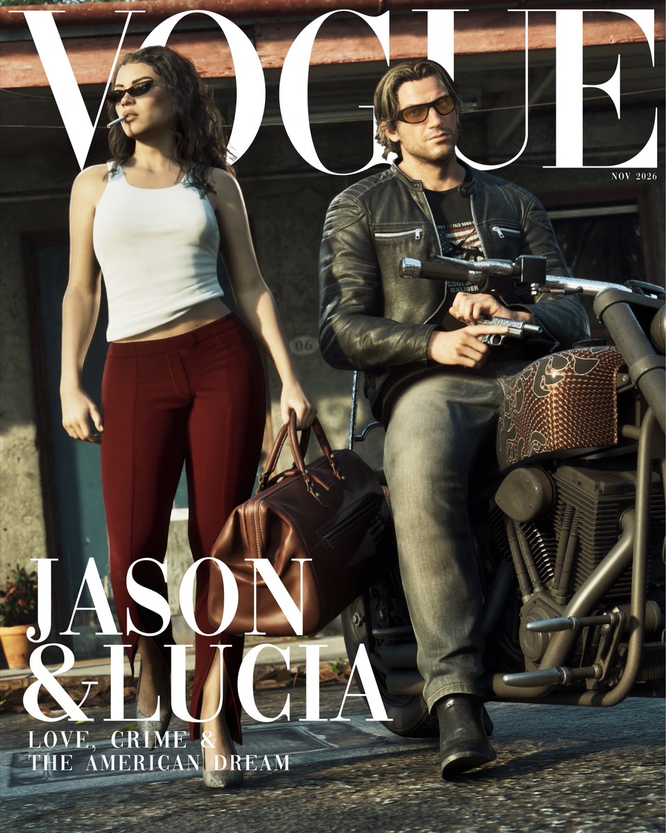 gtasix_'s tweet photo. GTA 6 x VOGUE Magazine.

Jason and Lucia if they were on the cover of VOGUE: https://t.co/6INBwwIFmK