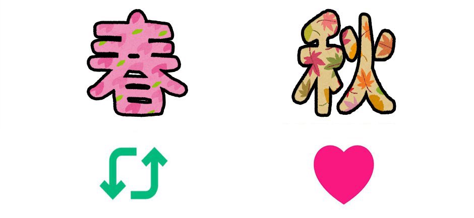 Q0S_Rimu's tweet photo. どっちの季節が好き？
『春』『秋』 https://t.co/sHQerCE67X