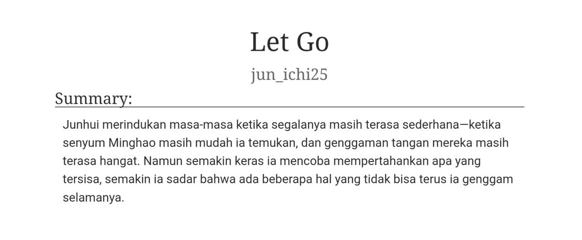 jun_ichi25's tweet photo. JunHao AU

𝐋𝐞𝐭 𝐆𝐨

Please make sure to read the archive warnings and tags before proceeding.

https://t.co/sxNrXS2Kmy https://t.co/f6GgKFWarW