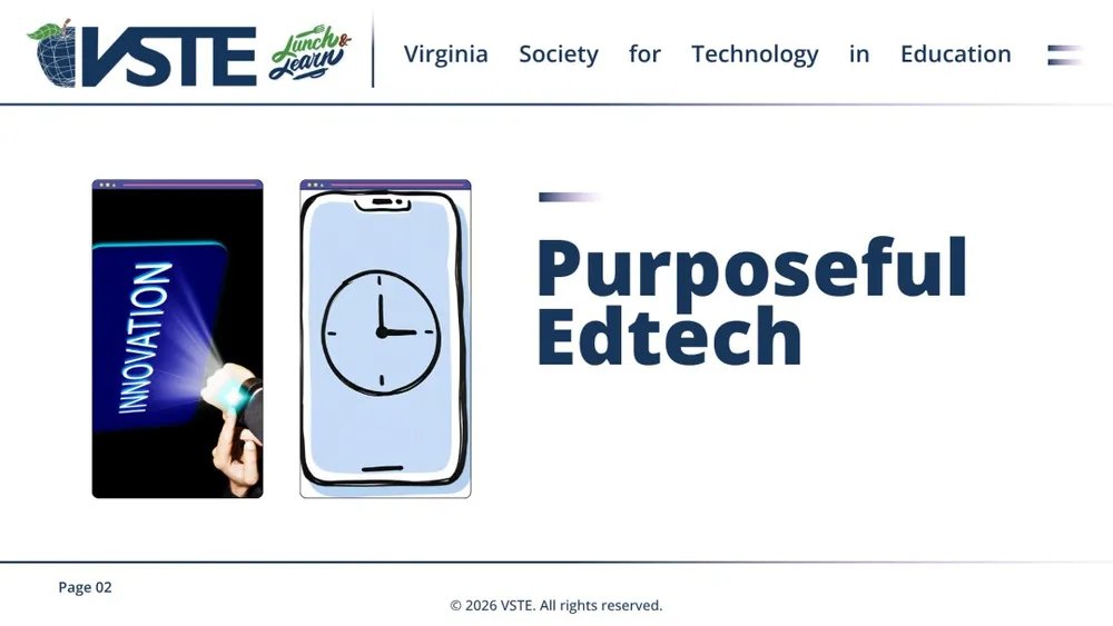 vste's tweet photo. VSTE Lunch &amp; Learn Recording  

Did you miss VSTE's first Lunch &amp; Learn of the school year? Check out the recording and share the learning!  

9-15-26: Purposeful EdTech Panel https://t.co/NLLv0Lrcwu

#PurposeOverScreenTime #PurposefuEdTech #EdTech https://t.co/Yct3WpnZQn