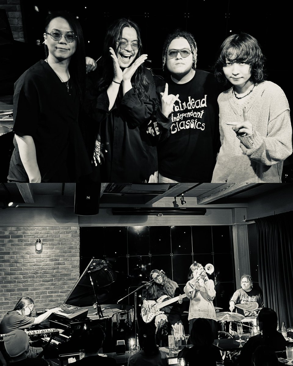 WonderWall2015's tweet photo. Thank you for coming tonight.
2026/10/04(sun)
トシユキケンヤ 
柴田敏孝 (p) KenKen (b) 松浦千昇 (ds)
寺久保伶矢 (tp)
@toshitakashibat @kenken_RIZE @yukinobazooka @reiya_terakubo 

NextLive→2027/03/05(fri) https://t.co/Ggz6f4Hn2I