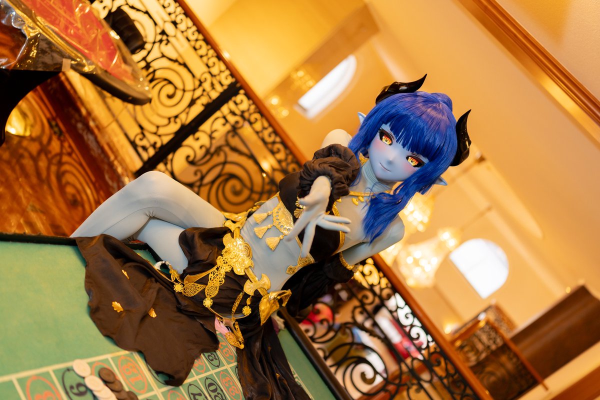 SuccubusLuxy's tweet photo. オリジナルの悪魔っ子をお迎えしました！ルクちゃんって呼んでください！
キャラデザイン：@self_soilwork2 
📷 @bs_ebren 
🎭 @NewfacedolL 
#kigurumiㅤㅤ 
#例のオフ https://t.co/VQOotSEL37