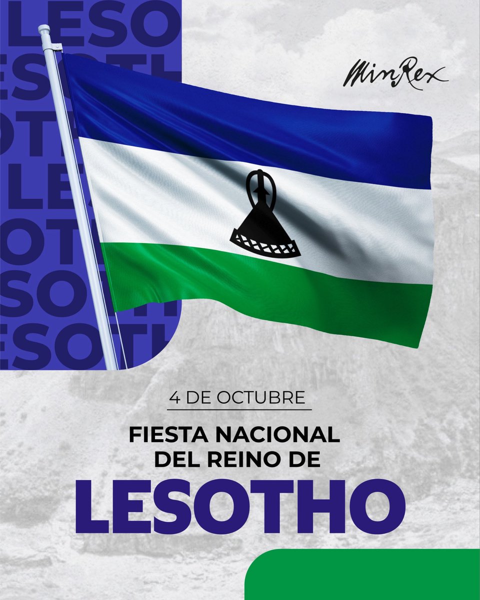 CubaMINREX's tweet photo. El gobierno de Cuba traslada sus felicitaciones al pueblo y gobierno del Reino de Lesoto 🇱🇸 con motivo del 60 aniversario de su independencia.

Las relaciones entre Cuba y Lesoto están signadas por históricos lazos de hermandad y simpatía. https://t.co/CitU4h5sW4