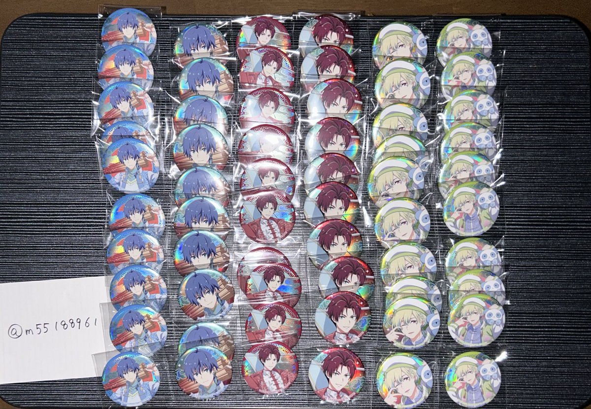 m55188961's tweet photo. 【交換】アイドルマスターSideM ネオチャイナ 缶バッジ
譲 秀 鋭心 百々人 輝 薫
求 翼

数が多い場合、ゆうパックなどを使わせて頂きますので発送が土日のみとなります。場合によってはお時間頂く可能性がございます。ご了承ください。 https://t.co/086X3IOBx1