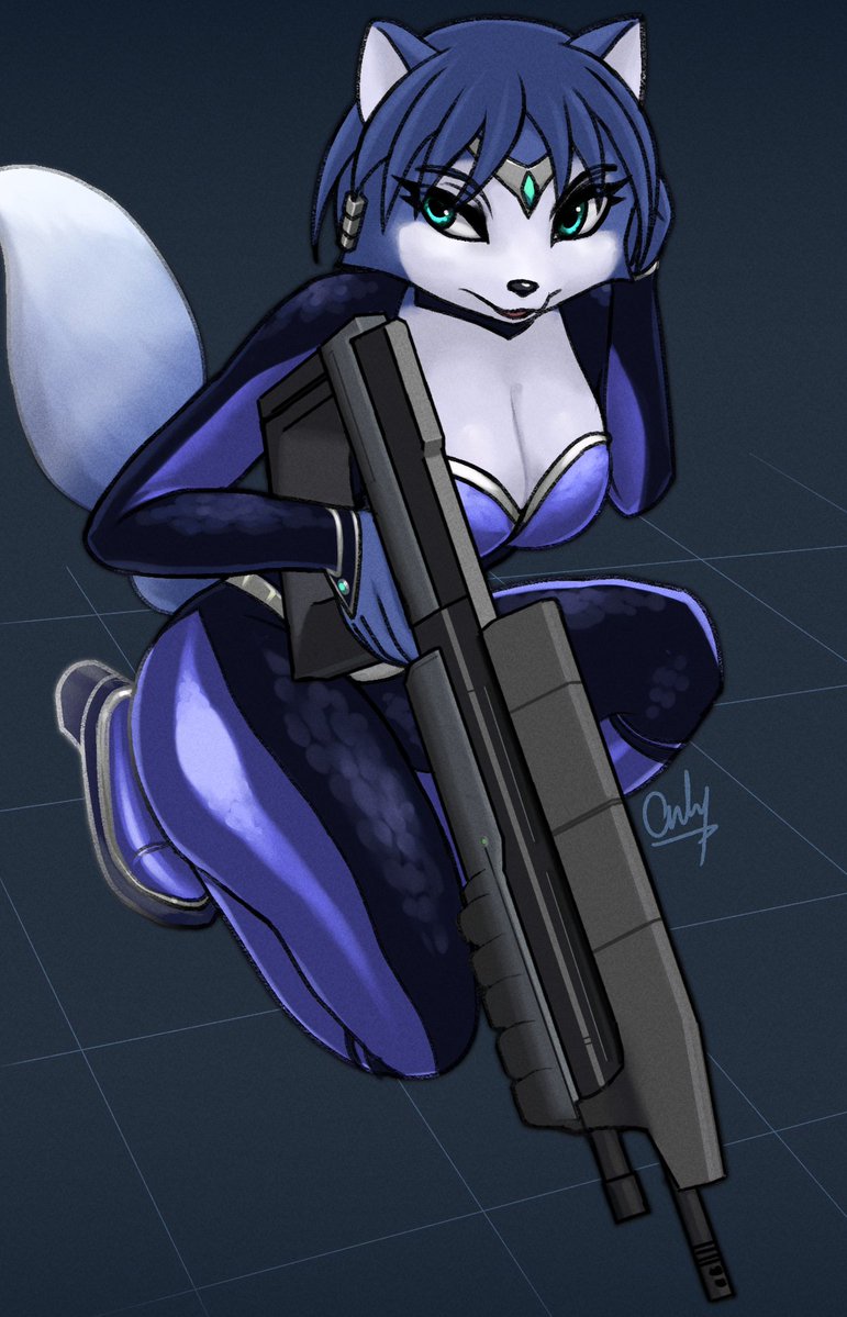 Ylno24437's tweet photo. Krystal (with a gun). #furryart https://t.co/GzO1UlUp6S