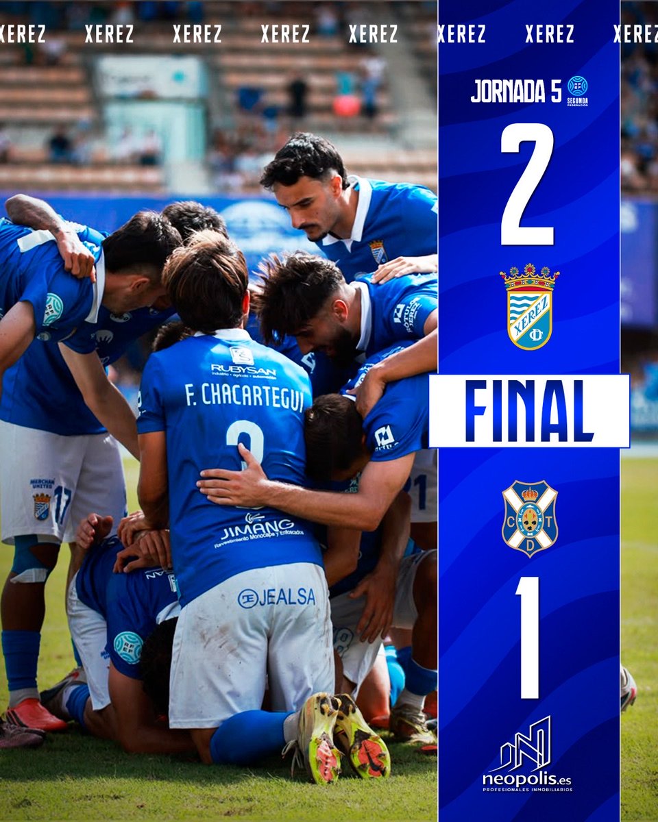 XerezCD_OFICIAL's tweet photo. ⏱️ 95' | 🗣️ ¡¡FINAL DEL PARTIDO EN CHAPÍN!!

💙 SANGRE, SUDOR Y LÁGRIMAS, EL #XEREZ SUMA SU PRIMERA VICTORIA LIGUERA EN LA 26/27. 

📺 https://t.co/pv7aQcPoL3

💙 2️⃣-1️⃣ 🟢 #XerezTenerifeB https://t.co/W6jxCBpnrE