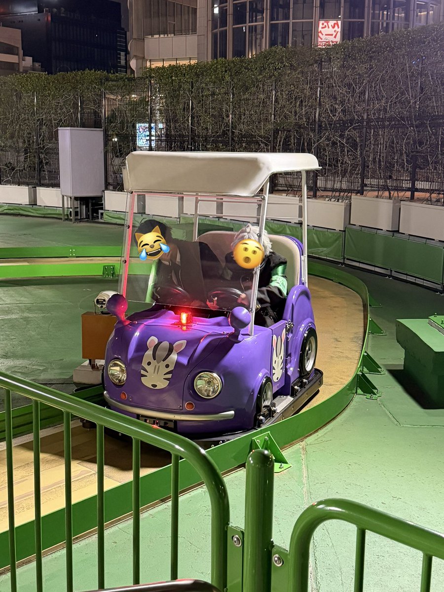 mochi_koh's tweet photo. 遊園地で事故った🤝と頑張ってる🥷 https://t.co/juf6dhB7M4