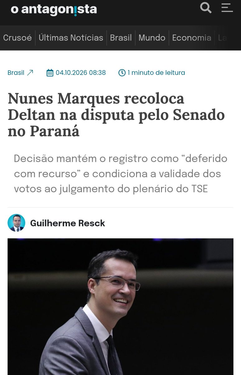 taoquei1's tweet photo. Kassio com K reverte a tentativa de golpe na eleição do Deltan e ele segue candidato elegível. 
Assustador o que o sistema fez nas últimas 24h. Os caras estao desesperados.
Repassem! https://t.co/RNm8J67rTo