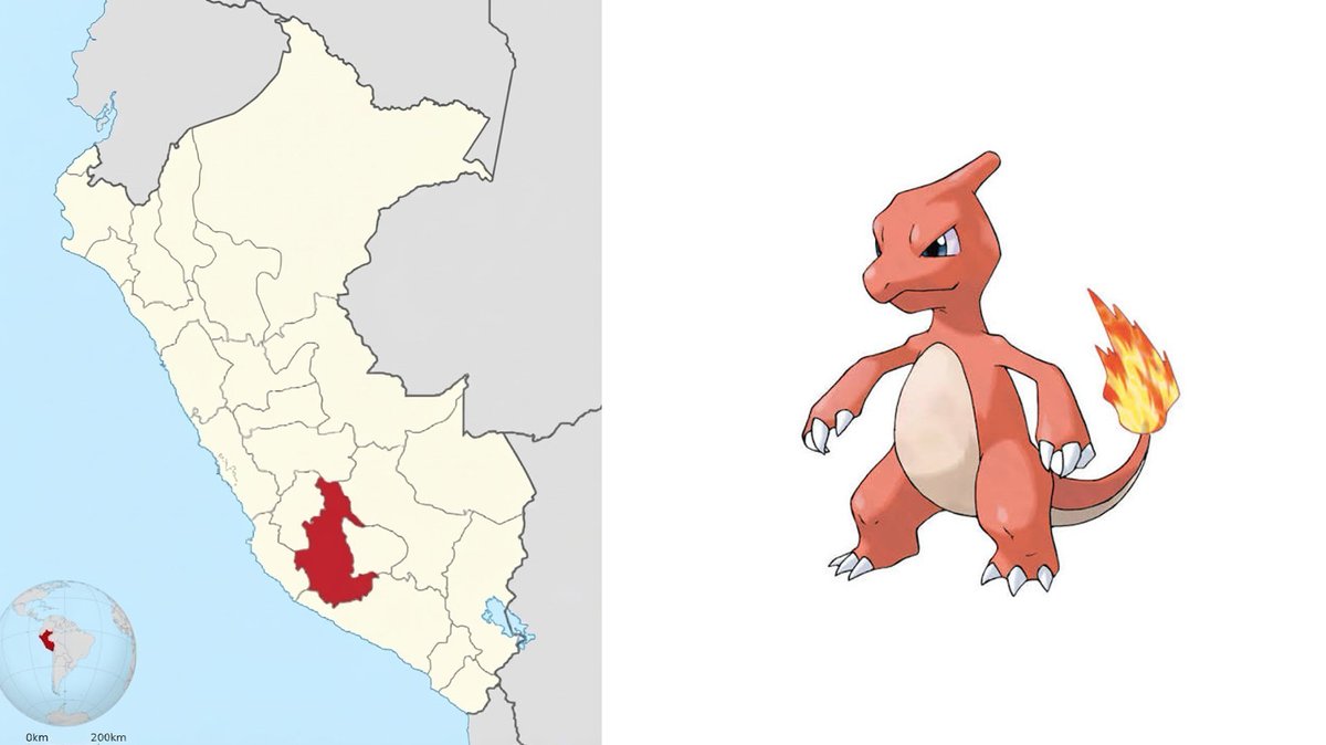 EdsonMairn17739's tweet photo. Charmander está en la bandera de Perú 😭😭😳 https://t.co/em50AUnISZ