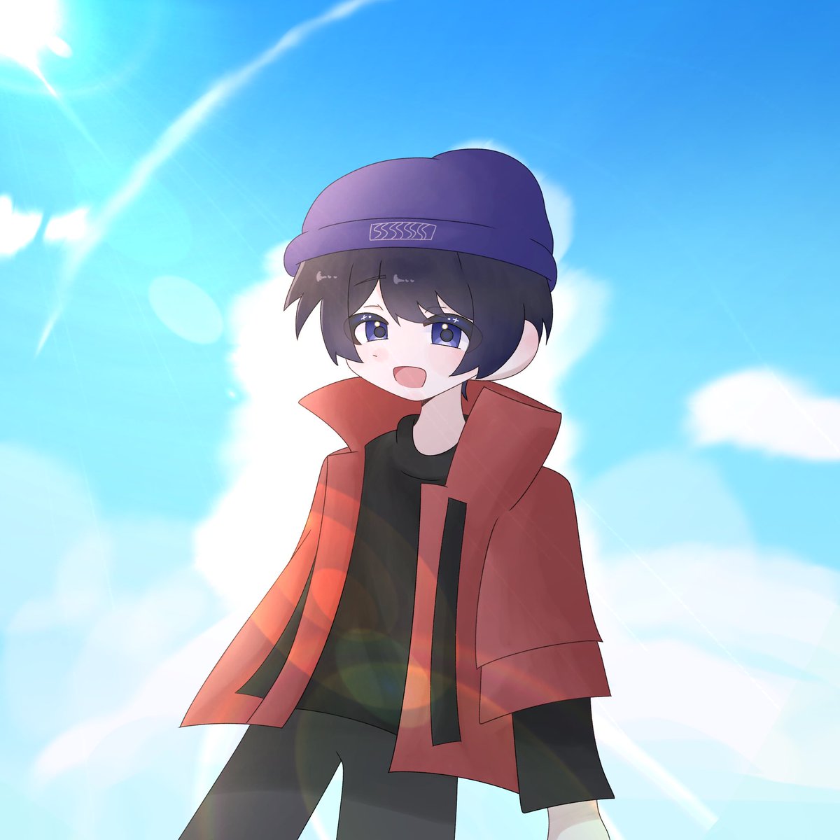 s_lpero's tweet photo. 🪼（↓背景加工なし）
#秋葵高校美術部 #りうくんの絵 https://t.co/BjfKDfdThl