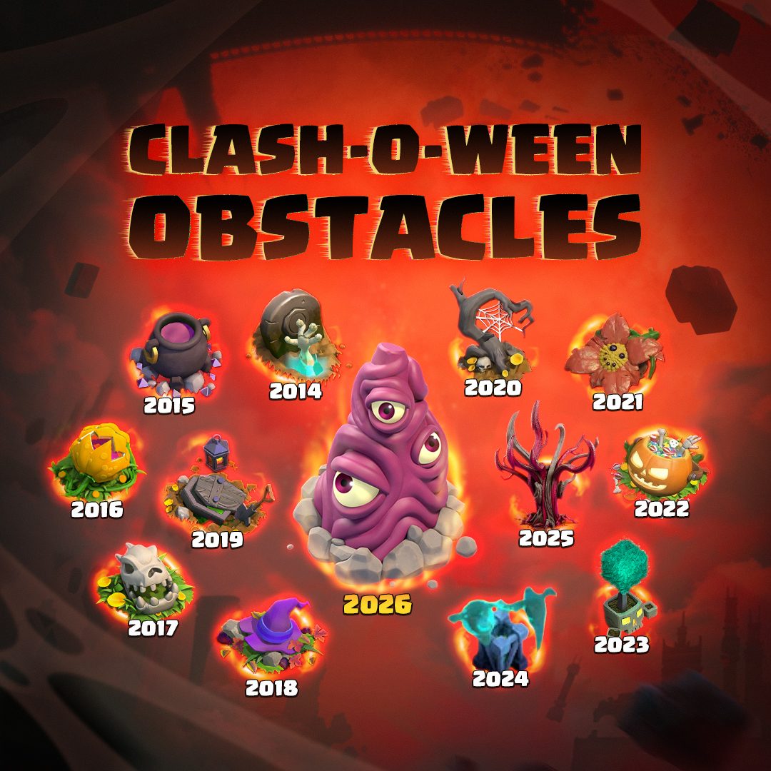 ClashofClans's tweet photo. 🎃 How many Clash-O-Ween Obstacles have you collected? https://t.co/qrQOhHWoW7