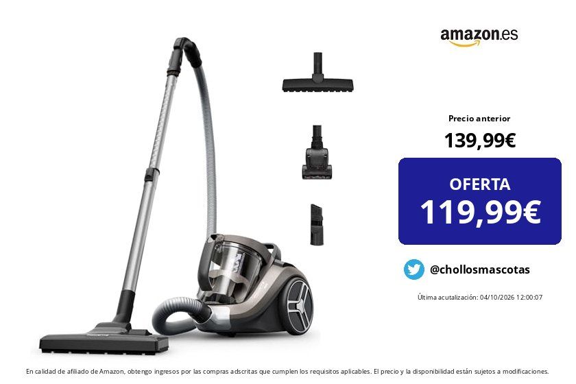 ChollosMascotas's tweet photo. ❌ Precio anterior: 139,99 €
💶 OFERTA: 119,99 € (-14%)
✅ Cómpralo aquí 👉 https://t.co/R2a5xBvifa
Rowenta Compact Power XXL, Aspiradora Sin Bolsa, 3 Acc, Marrón
#aspirador #aspiradora https://t.co/xOueLfcyzi