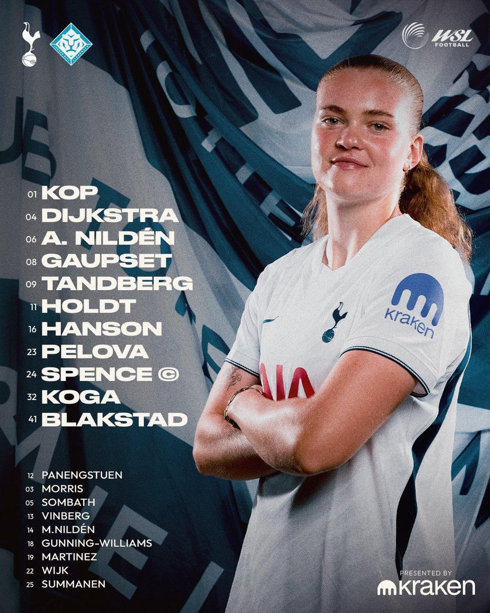 SpursWomen's tweet photo. Your Spurs side to face London City ✨

🔢 @krakenfx https://t.co/gbDq4DkrlH