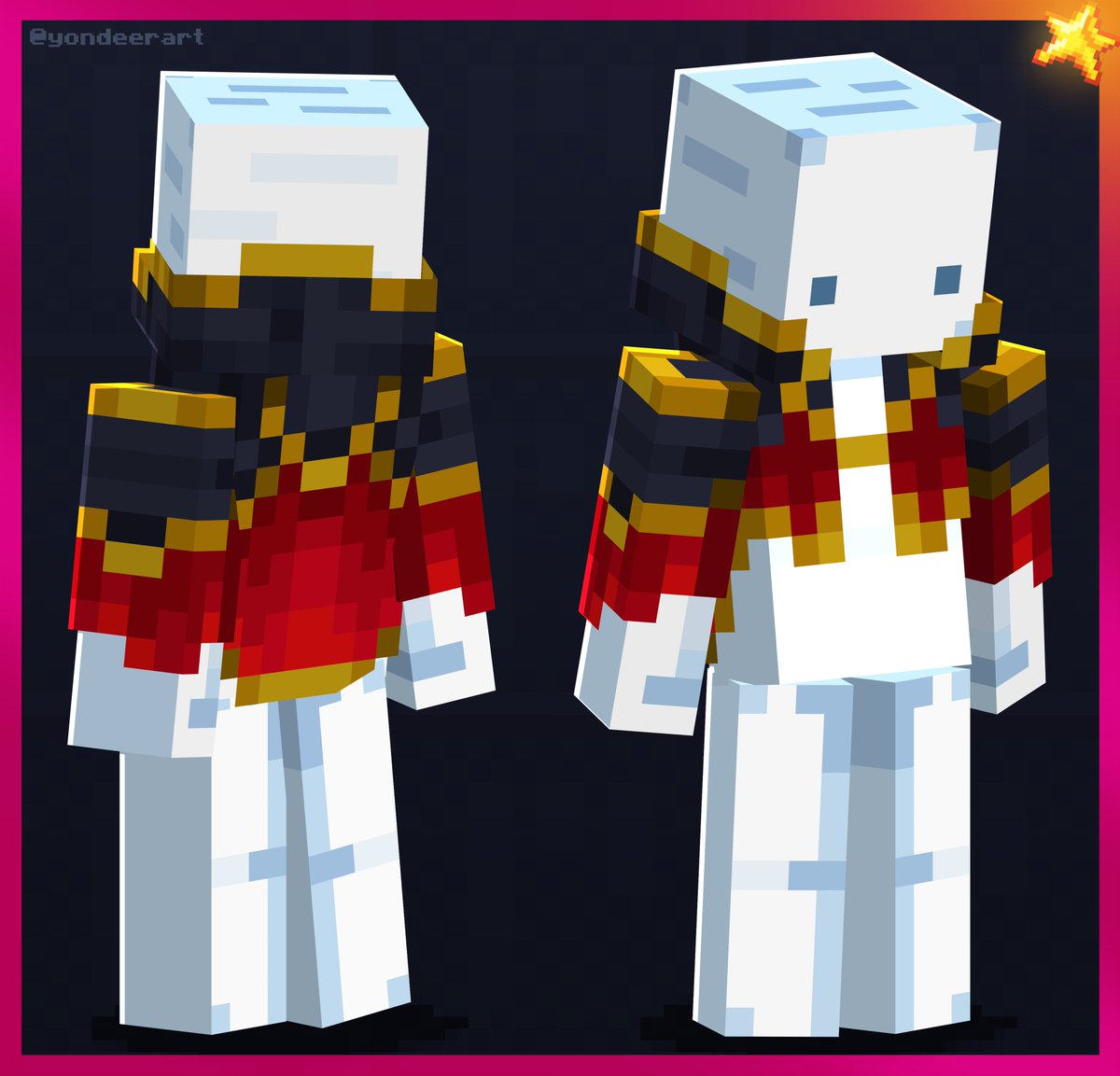 YondeerArt's tweet photo. Today's matching hoodie is the Migrator! Stay tuned for other capes! :3

Here is the links!

• https://t.co/s1HAfgM6hh

• https://t.co/SpiR1dpBdb

For custom skins and things like this,  
My Fiverr account: https://t.co/aKTKfvgP7x 

#minecraftart #minecraft #minecraftskin #blockbench #pixelart
