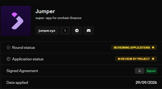 0xSamXBT's tweet photo. @jumperapp ICO sale end on 2nd October
Now waiting for accepted allocation 👀
Last time it takes around 5 days to finalize ⌛️
Let's wait for the official confirmation 🫡
Make the JUMP 💜 https://t.co/TAa7IOE9c3