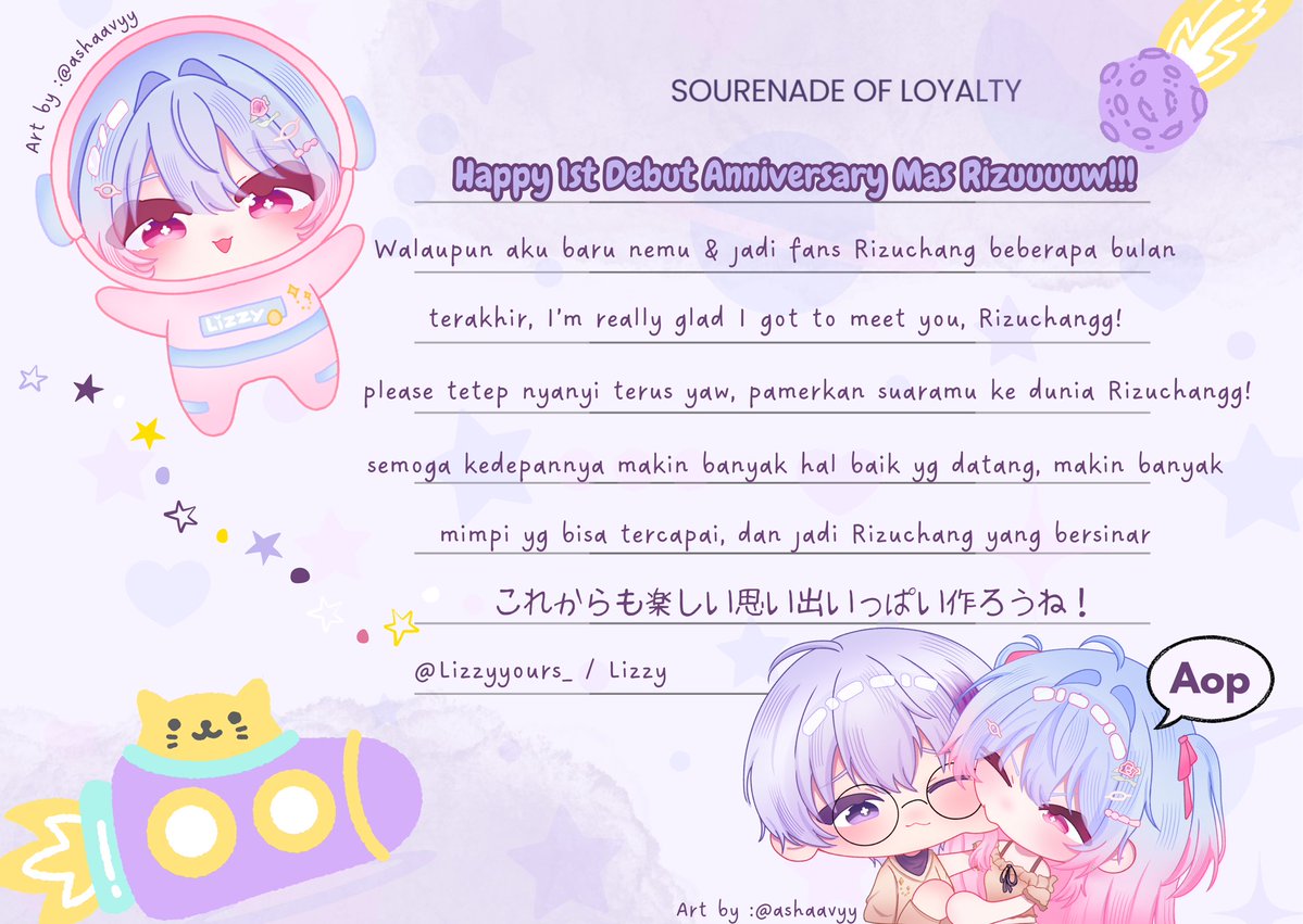 Lizzyyours_'s tweet photo. Cieee udah setahun 😼🤍

#SouRenadeOfLoyalty https://t.co/g0OdlwTaKd