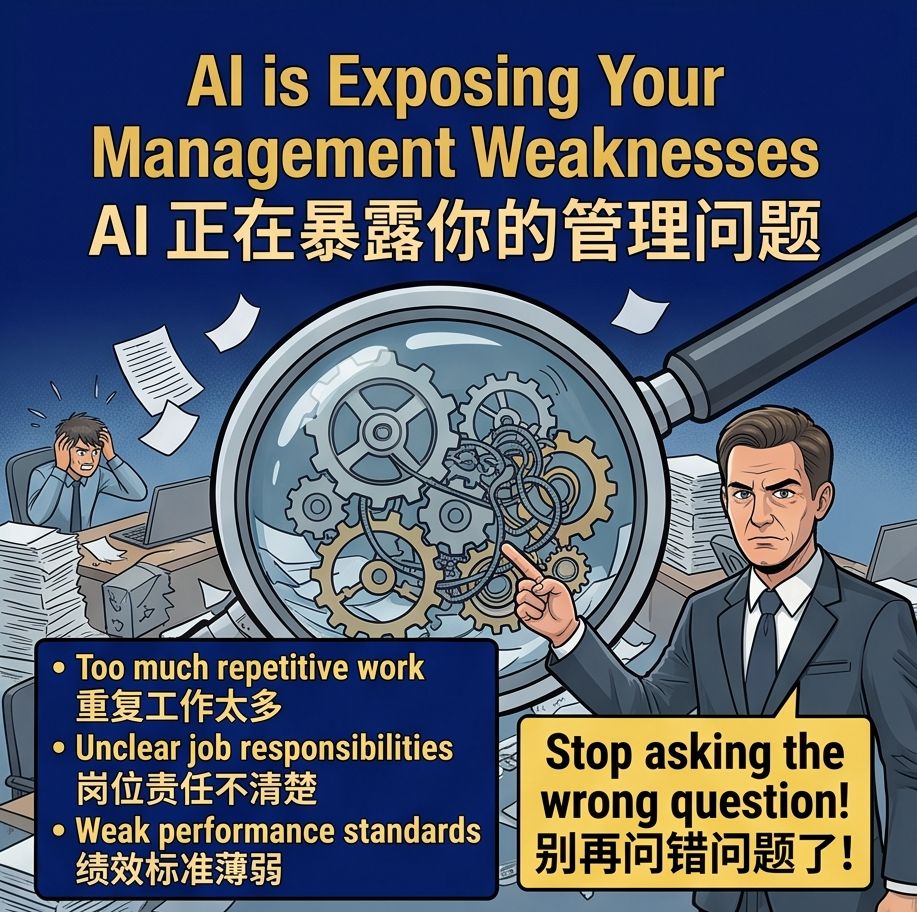 kalvingoh78's tweet photo. AI May Not Replace Your Team — But It Will Change Their Jobs
AI未必会取代你的团队，却会改变工作

#AIWorkplace #JobRedesign #TalentManagement #LeadershipDevelopment #PerformanceManagement #FutureOfWork #SMEManagement #HumanisticManagement #人才管理 #岗位重塑 #领导力发展 #未来职场 https://t.co/91JHGWXquc