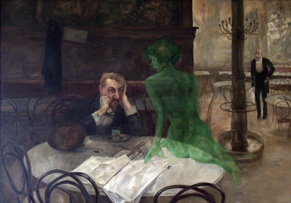 Melpomnes's tweet photo. The Absinthe Drinker
By Viktor Oliva https://t.co/ueUbYkXY0v