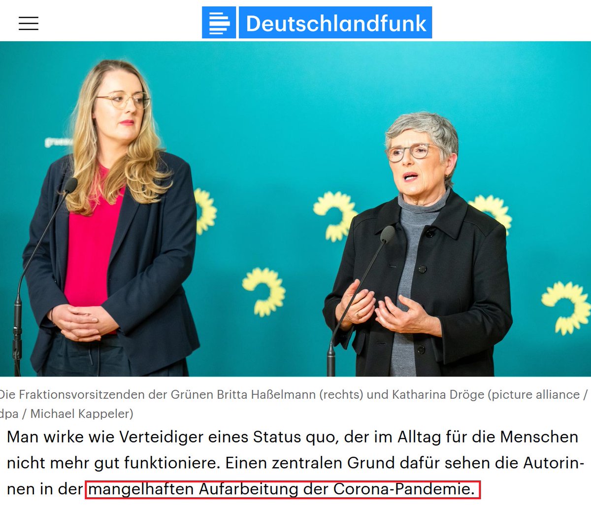 SHomburg's tweet photo. Heuchlerinnen: Noch im Juli lehnten @Die_Gruenen Anforderung von Impfschadendaten ab. Sie verhinderten in der Ampel nicht nur einen UA, sondern auch eine Enquete. In der aktuellen Enquetekommission stimmen sie stets im Block mit Regierung und Linken ab.

Hintergrund: Keine Partei hat „Maßnahmen” und Impfpflichten so fanatisch unterstützt wie die Grünen. Sie locken Wähler mit Demos gegen Genmais und jagen ihnen dann experimentelle Gentherapien in den Körper. Ihre Forderungen nach Gefängnis usw. für Ungeimpfte sind noch gut in Erinnerung.

Inzwischen tauchen @Die_Gruenen und @dieLinke sogar bei Friedensdemonstrationen auf, obwohl beide im Bundesrat für das Schulden- und Rüstungspaket stimmten und klar zu den Kriegsparteien gehören.
