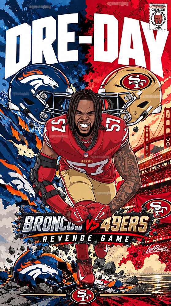 GETEMBOY's tweet photo. IT’S DRE-DAY FAITHFUL‼️ 🔥
Last season, he wore their colors. Today, they’ve gotta deal with him in OURS. 😤
Today Dre get's to settle some Bizness!
BRING THE HITS. SET THE TONE. PROTECT THE BAY. 💪🏾🔴⚪️
#49ers #DreDay #FTTB #GETEMBOY https://t.co/lBlUtcMBup