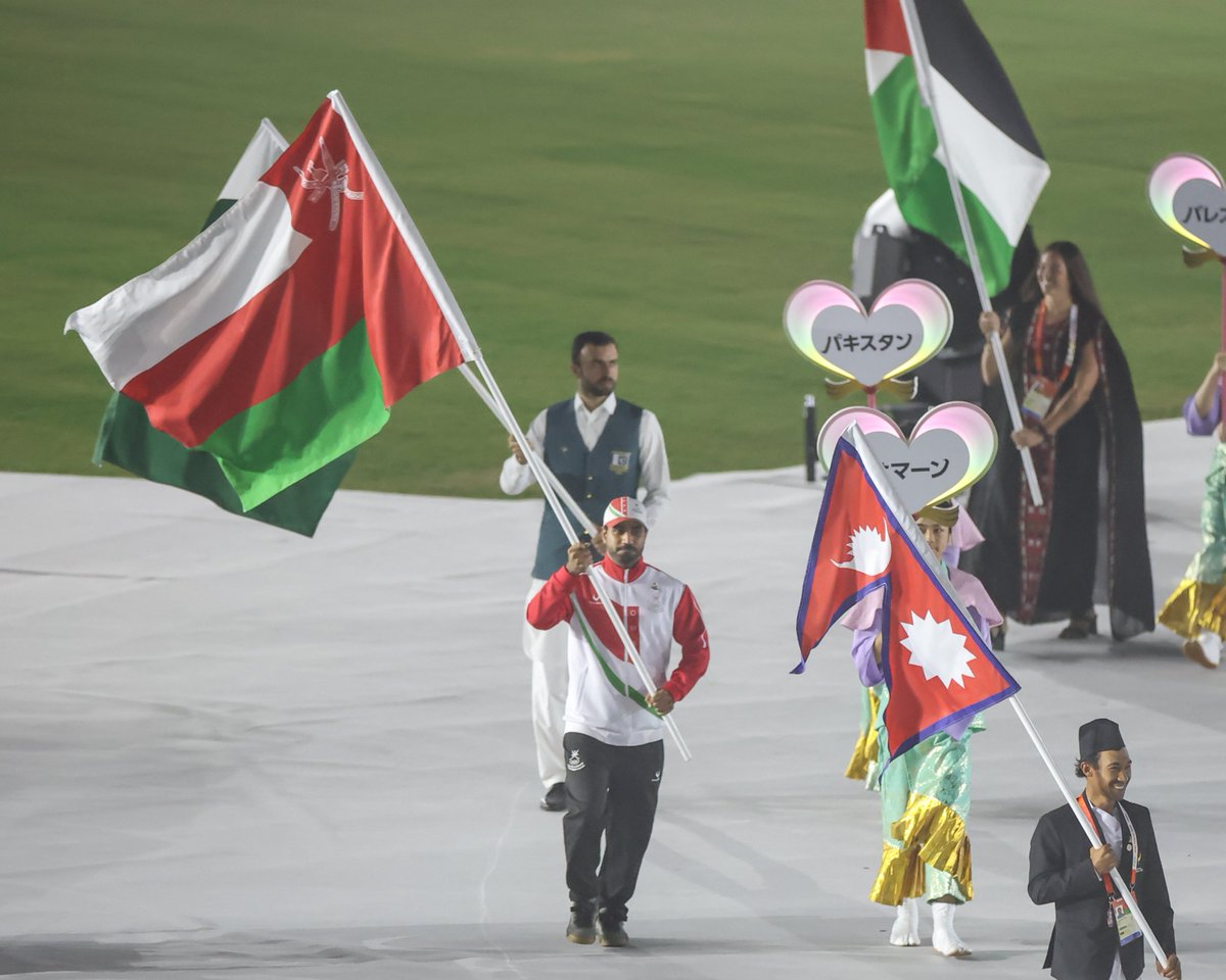 OmanOlympics's tweet photo. 📸| وفد #سلطنة_عُمان يشارك في حفل ختام دورة الألعاب الآسيوية الـ20 الذي أقيم مساء اليوم بملعب بالوما ميدزوهو الرياضي في #ناغويا. 🇴🇲👏🏻

#ناغويا2026 | #AichiNagoya2026 https://t.co/QBXslL30Te