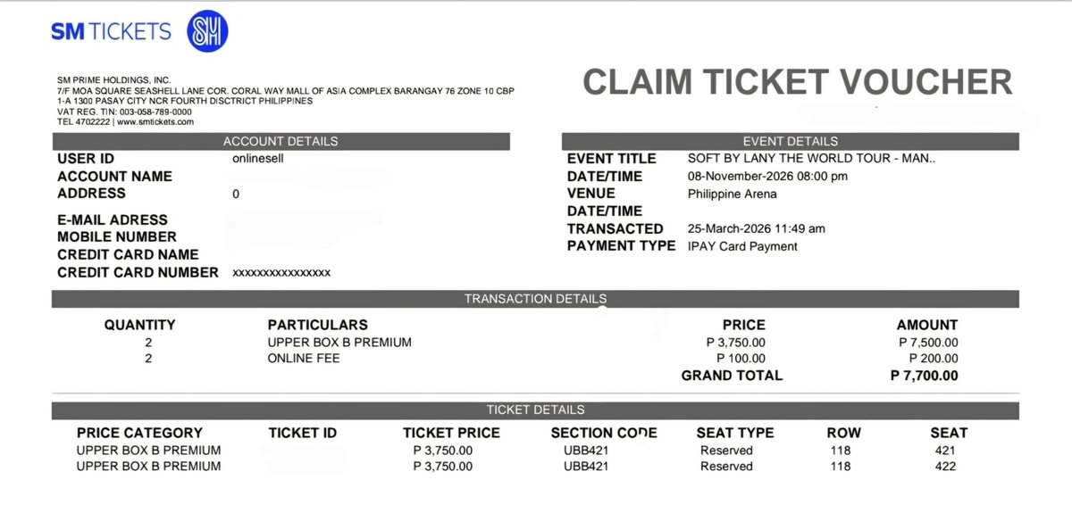 mykz89's tweet photo. WTS/LFB

SOFT by Lany The World Tour
November 8 - Phil. Arena

2 UBB Prem
Manila Area

#Lany #Manila https://t.co/Ut1tUquDD0