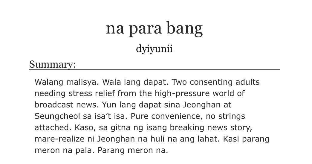 dyiyuu's tweet photo. — na para bang —

🎬: https://t.co/UYkbULqm9I

🩷❤️: jeongcheol one shot, fil, 6.8k words, fluff, light angst, friends-with-benefits to lovers, newsroom executive producer jh, chief of reporter sc https://t.co/oMj0PuQZjX