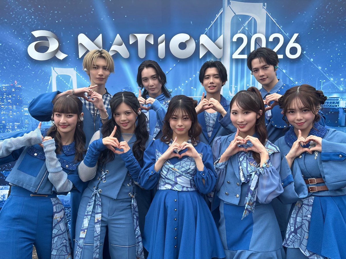 LOVEONE_staff's tweet photo. ／

「a-nation 2026」OPNING ACT出演
ありがとうございました‼️

＼

男女混合9人組 #ONELOVEONEHEART
略して #ラブ���ン です🫶🏻

少しでも気になった方！！😎🔥
YouTubeにて『3分でわかるONE LOVE ONE HEART』公開中👇🏻
https://t.co/SDieMcFE4A

ぜひチェックお願いします🌈

－－－－－－－

🎤TODAY'S SETLIST🎤
M1：物語はここから(1half)
M2：愛されたいマジで。
M3：愛せ���至極散々な僕らの日を(1half)

@anation_navi 
#anation2026
#anation #a_nation
