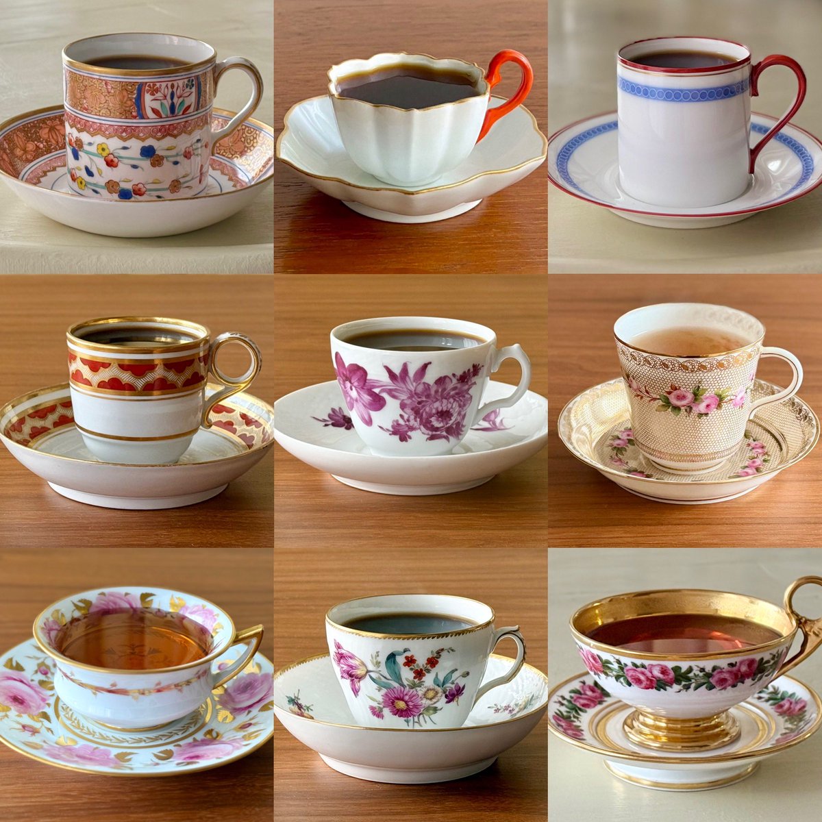 rshibar's tweet photo. 1️⃣2️⃣3️⃣
4️⃣5️⃣6️⃣
7️⃣8️⃣9️⃣

1️⃣スポード🇬🇧
2️⃣ウィーン🇦🇹
3️⃣大倉陶園🇯🇵
4️⃣ウースター🇬🇧
5️⃣ロイヤルコペンハーゲン🇩🇰
6️⃣セーヴル🇫🇷
7️⃣ニンフェンブルグ🇩🇪
8️⃣ロイヤルコペンハーゲン🇩🇰 
9️⃣ドニュエル🇫🇷

#みなさんのティーカップ見せてください https://t.co/vuPbJyHN6e