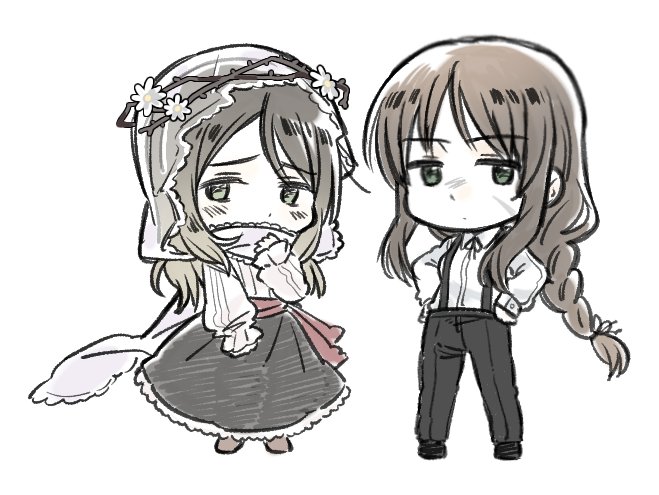 Yanmunchymochi's tweet photo. "How would nyo 2p!LietPol look like? 👀" -> i posted them more than once before but here! their names are Agnieszka and Viltautė https://t.co/Rv90BsueMF