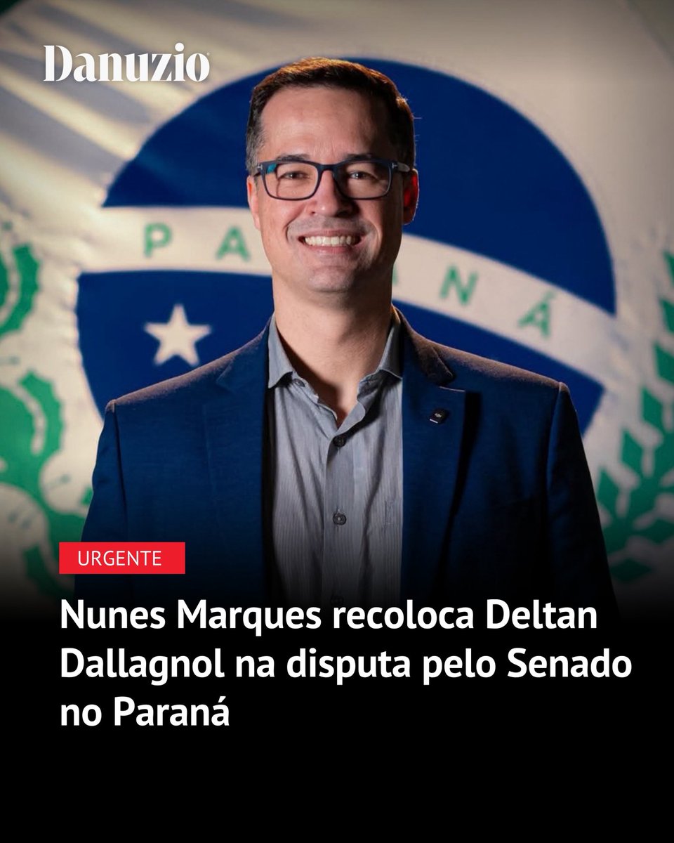 danuzioneto's tweet photo. 🗳️⚖️ @danuzioneto | O ministro Kassio Nunes Marques suspendeu os efeitos da decisão que havia indeferido a candidatura de Deltan Dallagnol e manteve o registro como “deferido com recurso”.

Com isso, Deltan volta a disputar a vaga no Senado pelo Paraná, enquanto o plenário do TSE ainda deverá decidir definitivamente sobre o registro e a validade dos votos.