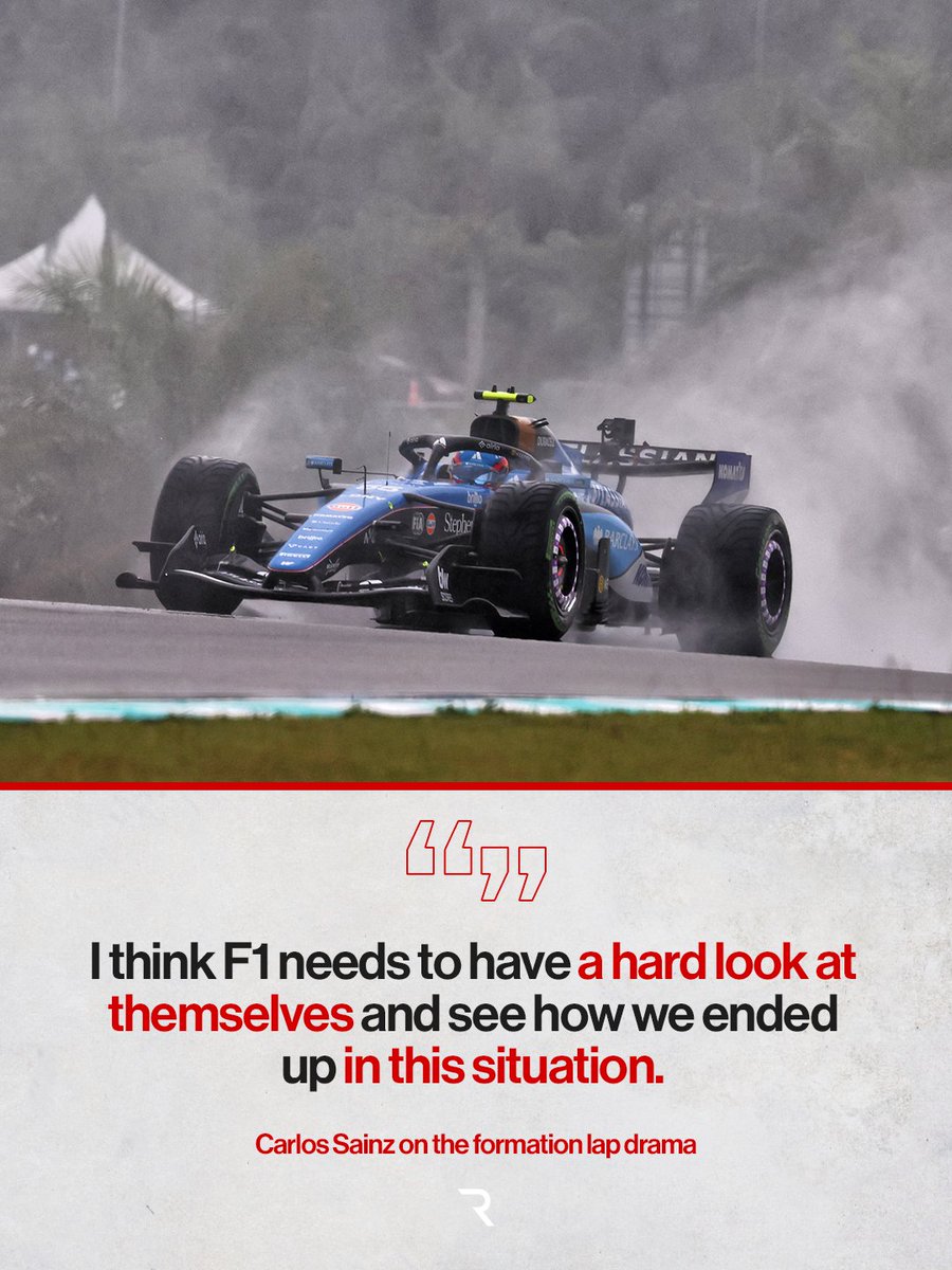 wearetherace's tweet photo. 😕 A lot of the drivers were left unimpressed by the formation lap drama and think it reflects poorly on F1: https://t.co/U85LoOuxio