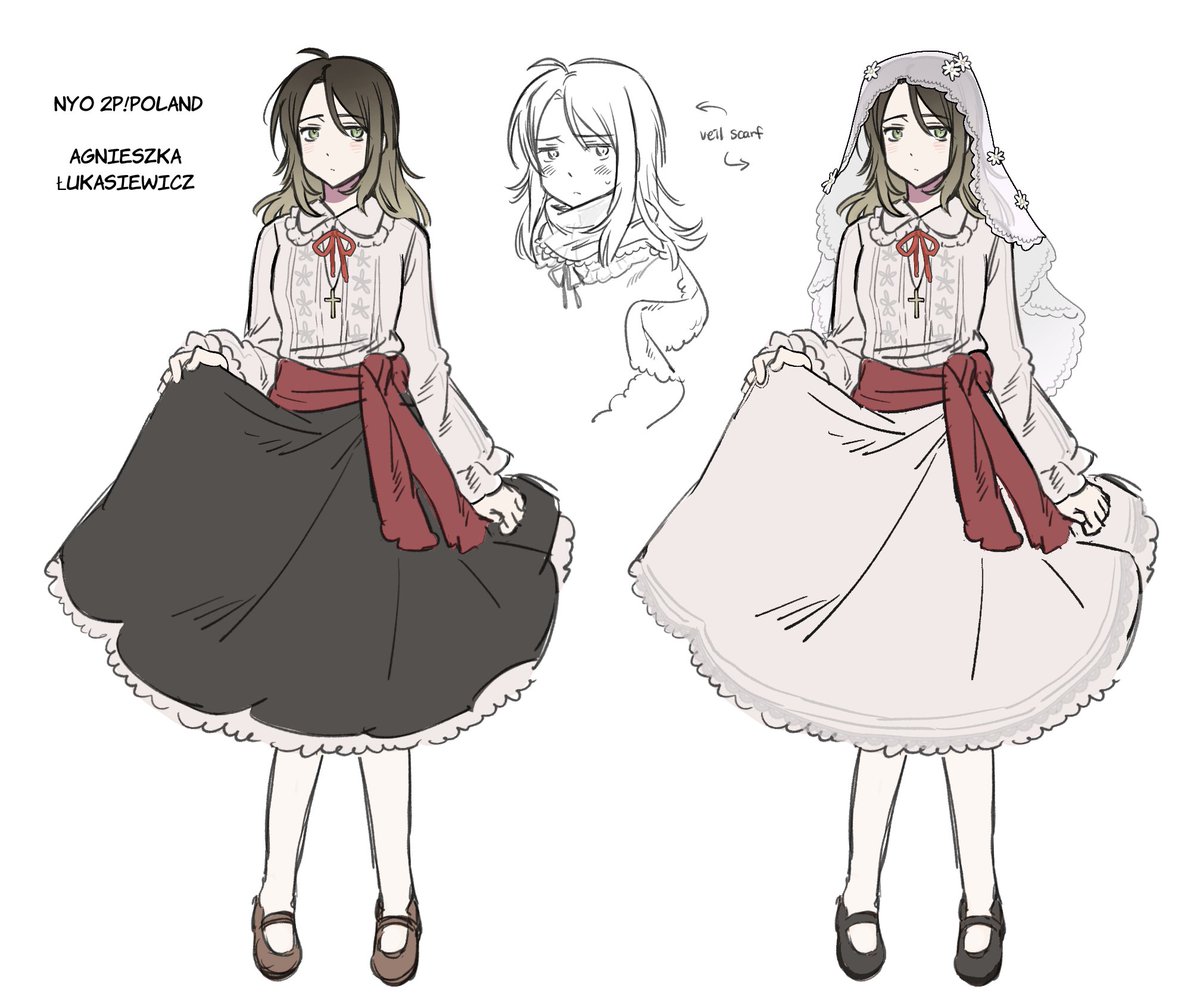 Yanmunchymochi's tweet photo. "How would nyo 2p!LietPol look like? 👀" -> i posted them more than once before but here! their names are Agnieszka and Viltautė https://t.co/Rv90BsueMF