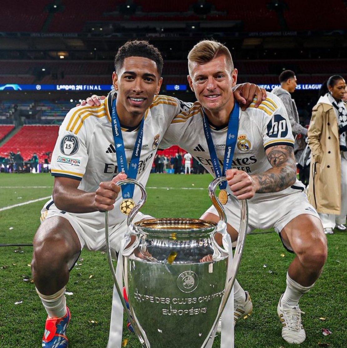 MadridXtra's tweet photo. 🗣️ Toni Kroos: “When Jude is at his best, for me, he’s the best midfielder in the world.” https://t.co/D7Rdx1hShf
