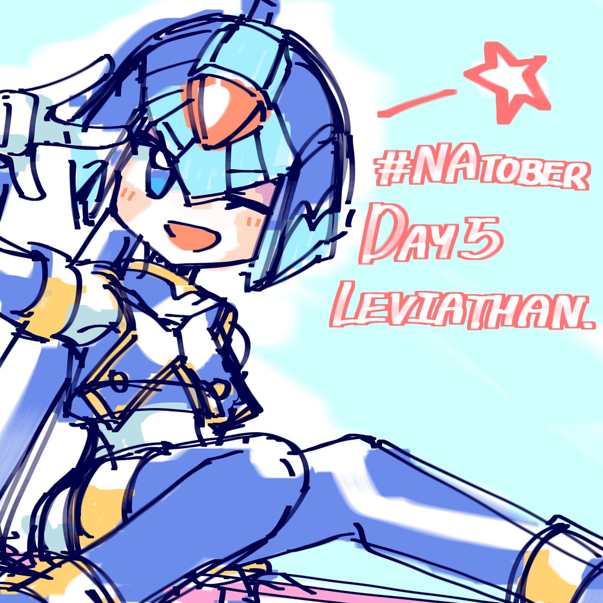 1174xcc's tweet photo. #NA_Tober
Day 04 - Leviathan 

* The day I wrote in image was wrong I was drawing back to back with CBTober so it was mistake https://t.co/JDKnRMaufH