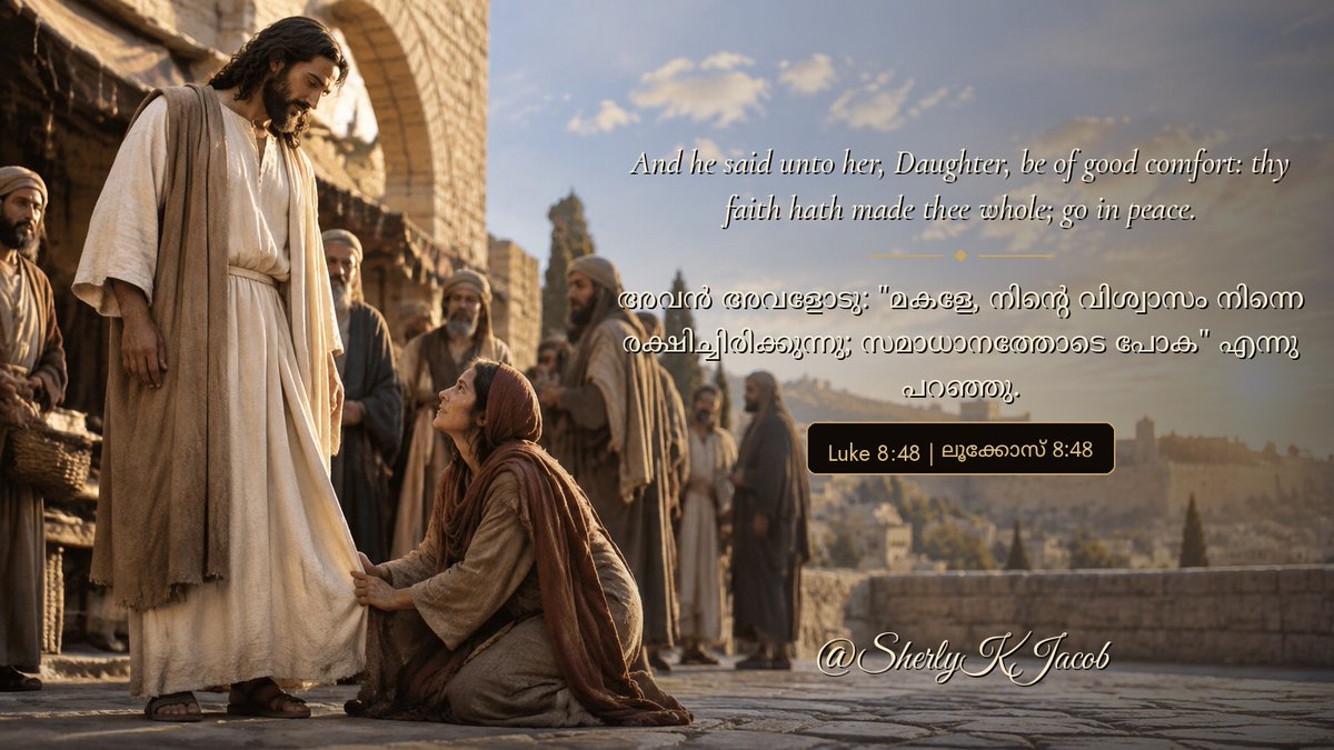 SherlyKJacob's tweet photo. And he said unto her, Daughter, be of good comfort: thy faith hath made thee whole; go in peace. - Luke 8:48 (KJV). Good morning - may the Lord give you comfort and peace today! https://t.co/yVCokckOyg