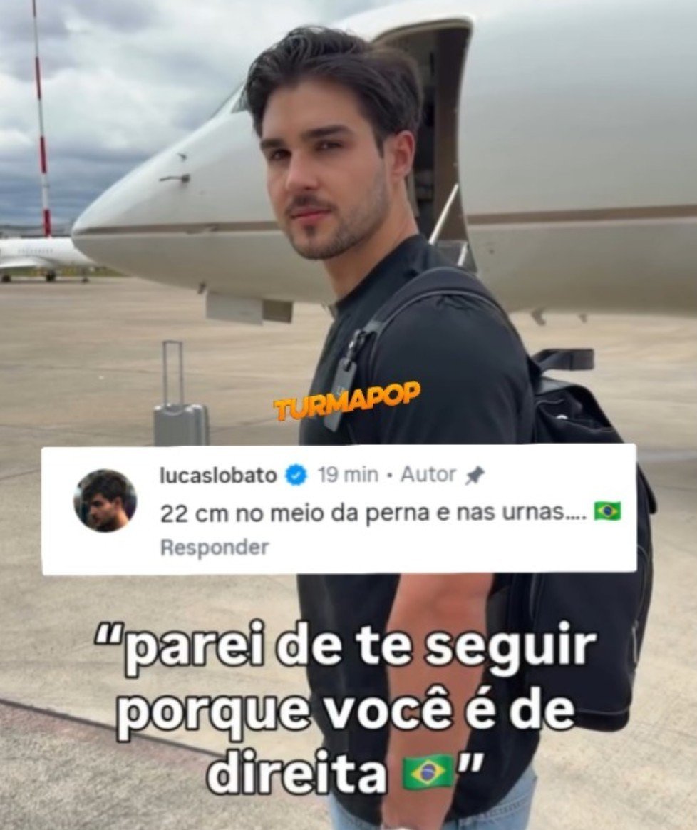 sitepopmais's tweet photo. Affair de Carlinhos Maia, Lucas Lobato se declara de direita e dispara: "22 no meio das pernas e nas urnas". https://t.co/qfGSRs1Ki7