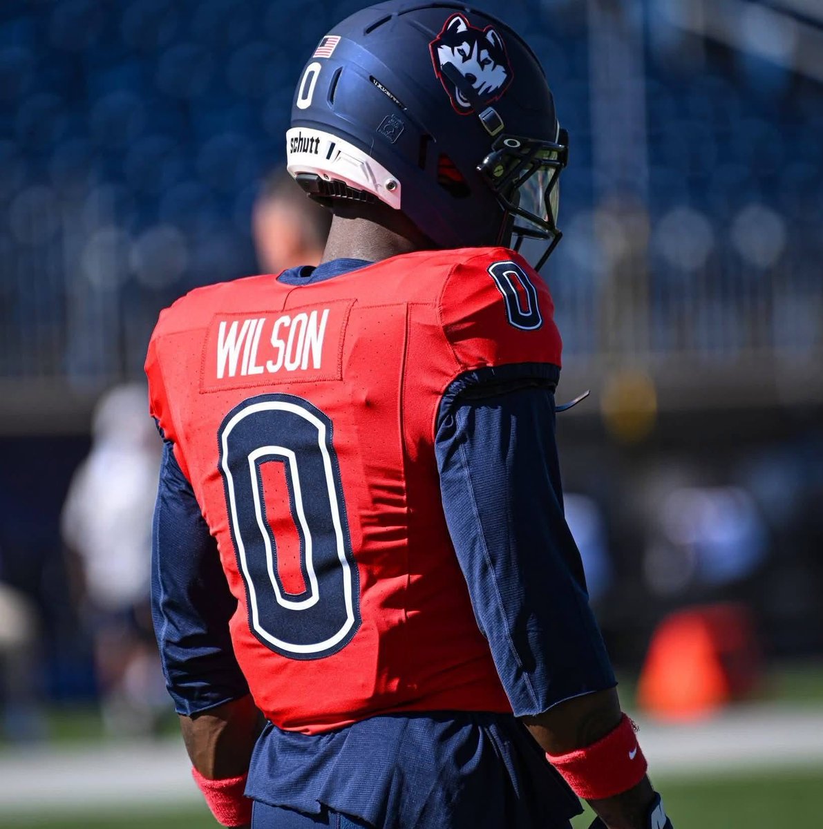 BobGreenburg's tweet photo. Saturday, former Farrell great Kylon Wilson had 4 receptions for 52 yards in his debut for @UConnFootball. U Conn lost a heartbreaker 42-41 to Syracuse.
@FlashWilson_ 
📸 Contributed https://t.co/JCKEuaYWJH