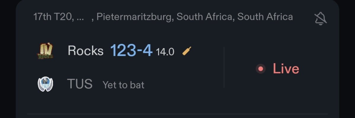 matchpredicto's tweet photo. CSA T20 

1.27 ODD THIS IS GOOD RATE FOR ENTRY PLUS ON TUCKERS

181 YESS 20 OVER

And 10k giveaway comming soon just wait few time 
Like comment and follow ❤️ https://t.co/O3p8Tv0PBr